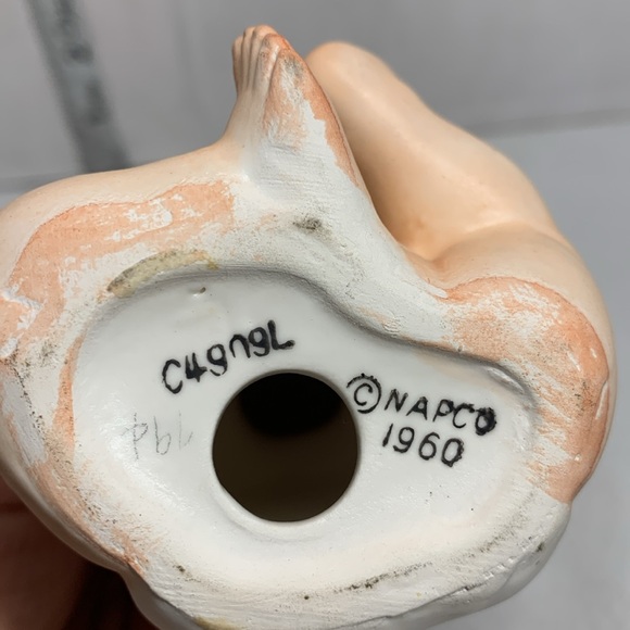 NAPCO Piano BABY PORCELAIN FIGURINE vintage 1960 5” - Picture 7 of 7